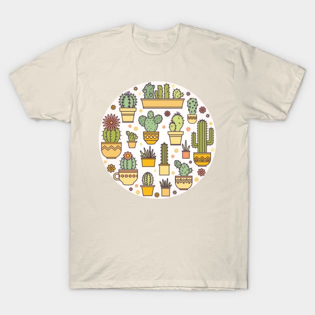 Cactus in Pots T-Shirt by SandiTyche